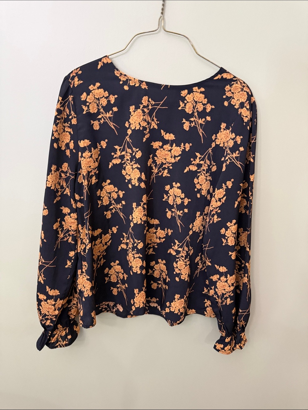Women's  Black and burnt yellow Floral Blouse